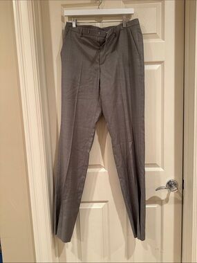 Boss Men's Gray Dress Pants - Tailored Formal Trousers